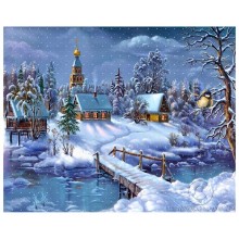 СНЕЖНАТА ЗИМА - Диамантен гоблен 45036
