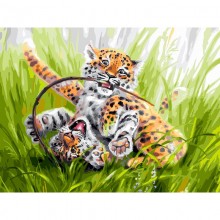 Картина по номера - Тигърчета  ZE 3199