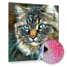 GI 1119 Голяма котка - Диамантен гоблен