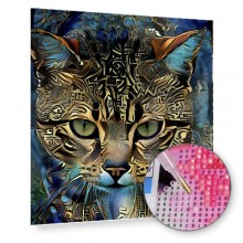 GI 1108 Котка с зелени очи - Диамантен гоблен