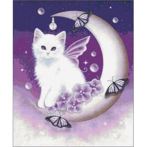Картина по номера - Котенце и луна ZE 140