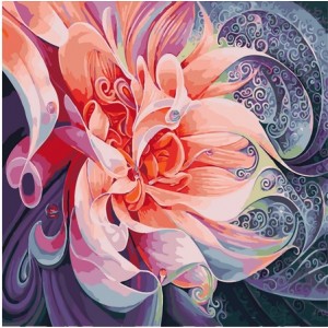 Комплект за рисуване по номера - Арт цвете ZP 5044