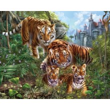 Комплект за рисуване по номера. Тигри – ZG 27783