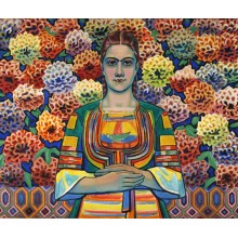 МОМИЧЕ С ГЕОРГИНИ - Диамантен гоблен 34135 
