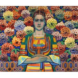 МОМИЧЕ С ГЕОРГИНИ - Диамантен гоблен 34135 