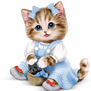 КОТЕ В СИНЯ РОКЛЯ - Диамантен гоблен 33062 РАЗМЕР 20-20