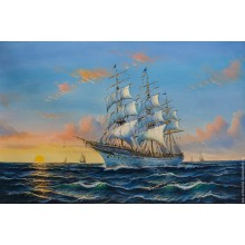 КОРАБ - диамантен гоблен PZ 0034