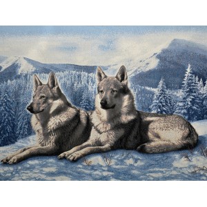 ДВОЙКА ВЪЛЦИ -  Диамантен гоблен 34098