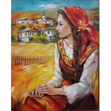 Край село - Диамантен гоблен LD 405065 