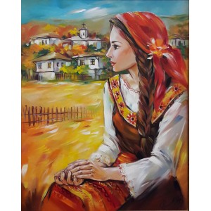 Край село - Диамантен гоблен LD 405065 
