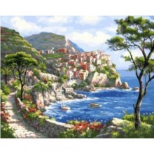Рисуване по номера- Лазурен бряг ZG 23164