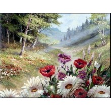 Комплект за рисуване по номера - Горски цветя GX 8552