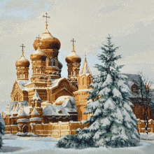 ЗИМЕН ХРАМ - Диамантен гоблен 5502