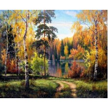 Комплект за рисуване по номера - Есенен парк – ZG 23169