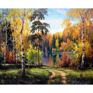 Комплект за рисуване по номера - Есенен парк – ZG 23169