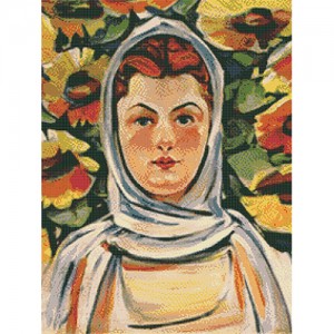 Гоблен за шиене - Момиче с цветя GA 0009