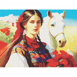 Гоблен за шиене - Момиче и кон GA 0011