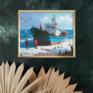 Гоблен за шиене - Лодка и рибар GA 0098