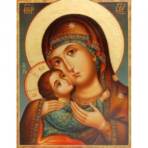 Икона Дева Мария с младенец - Диамантен  гоблен IK 405059-1