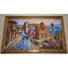 Хубавица с цветя - Диамантен гоблен LD 304327 Хубавица с цветя - Диамантен гоблен LD 304327