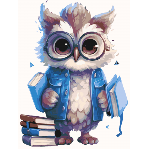 Картина по номера - Бухалче с книги ZE 3800