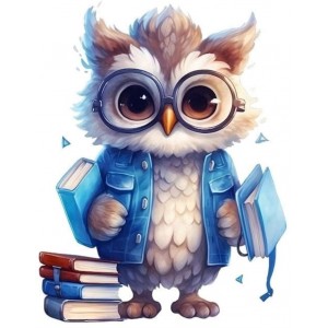 Картина по номера - Бухалче с книги ZE 3800