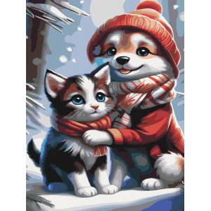Картина по номера - Хубави приятели ZE 3826