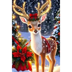 GI 304294 Коледно еленче - Диамантен гоблен
