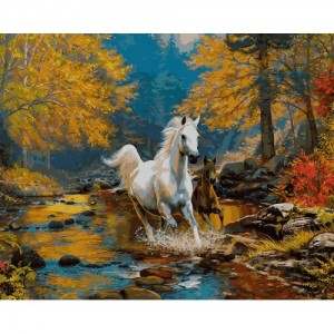 Коне в гората- Рисуване по номера  – GX 9507