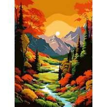  Рисуване по номера - Есенен пейзаж ZE 8389