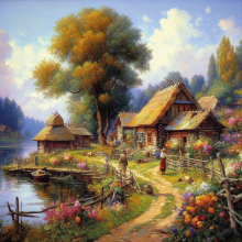 Картина по номера - Есенно село ZP 808