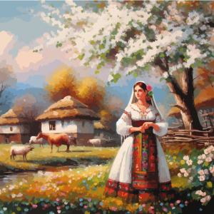 Пролетна хубавица - Диамантен гоблен LD 404044