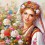 Картина по номера - Красива булка с цветя ZP 839
