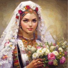 Прекрасна булка - Диамантен гоблен LD 404046