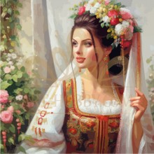 Хубава булка - Диамантен гоблен LD 404051