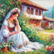 Селска булка - Диамантен гоблен LD 404052