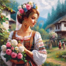 Чаровна булка - Диамантен гоблен LD 404079