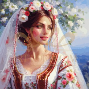 Невяста с венец - Диамантен гоблен LD 404080