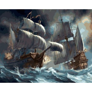 Гоблен за шиене - Фрегати и бурно море GA 3659