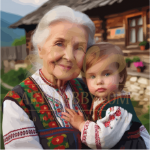 Баба и внуче - Диамантен гоблен LD 404097 Баба и внуче - Диамантен гоблен LD 404097