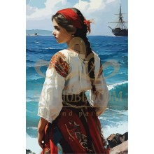 Хубавица до морето - Картина по номера ZG 11027