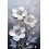 Сребърни цветя - Картина по номера ZG 11034