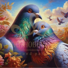 Влюбени гълъби - Диамантен гоблен  GI 303139