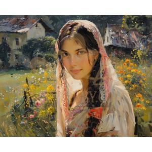 Прекрасно момиче - Диамантен гоблен LD 405135
