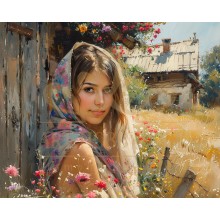 Чаровно момиче - Диамантен гоблен LD 405142 Чаровно момиче - Диамантен гоблен LD 405142