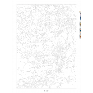 Нощен пейзаж - Картина по номера ZG 11594