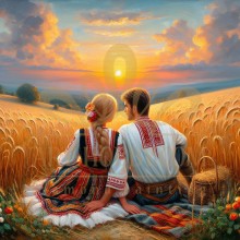 Вечерна среща - Диамантен гоблен LD 404135