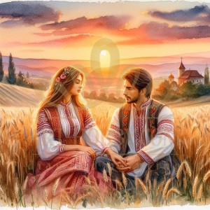 Двойка в полето - Диамантен гоблен LD 404139