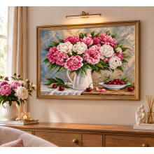 Гоблен за шиене - Божури в бяла кана GA 4401