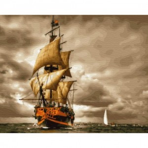 Гоблен за шиене - Фрегат в бурното море GA 4600
